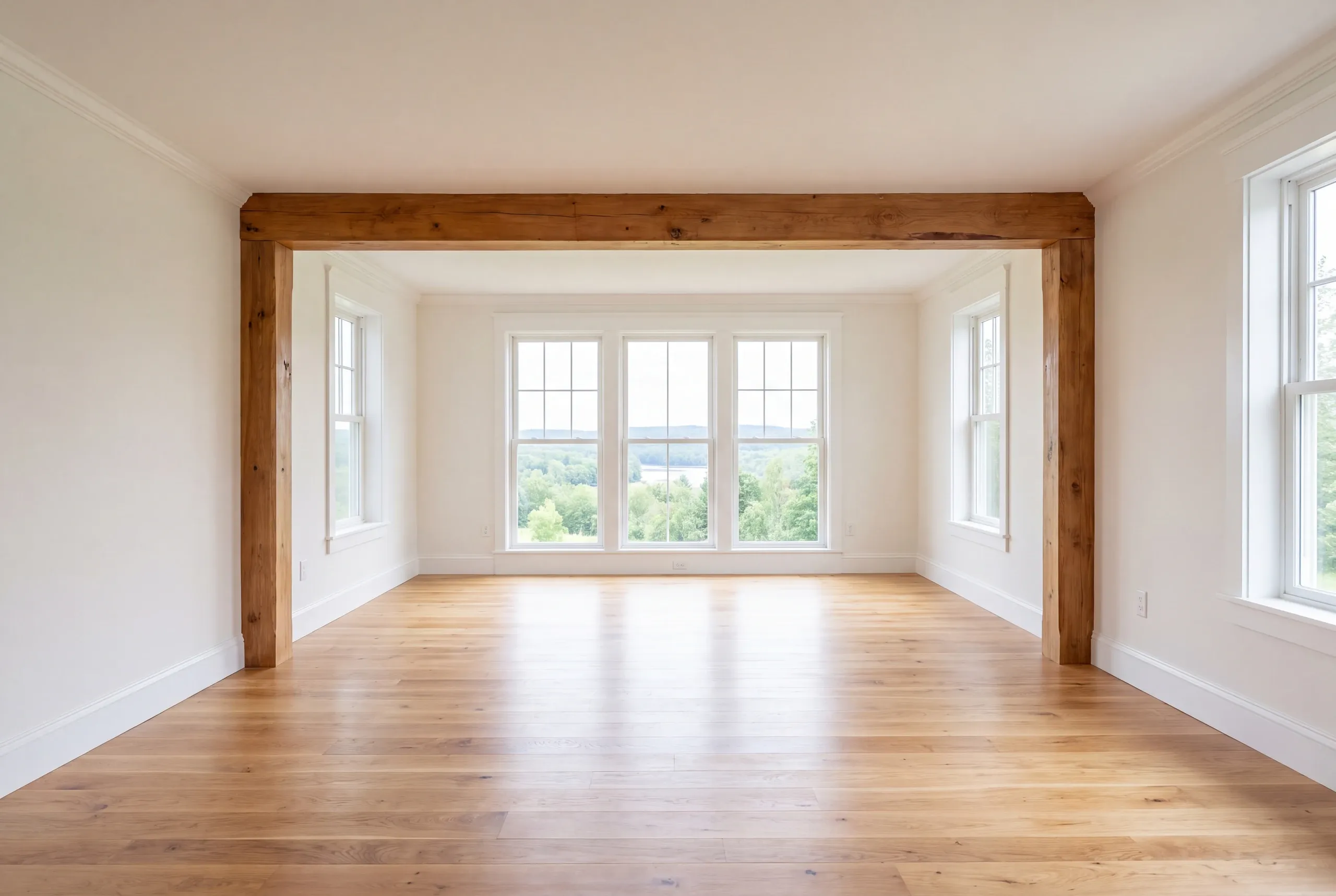 Home remodeling in Bucksport, ME opening a rear wall toward the Penobscot