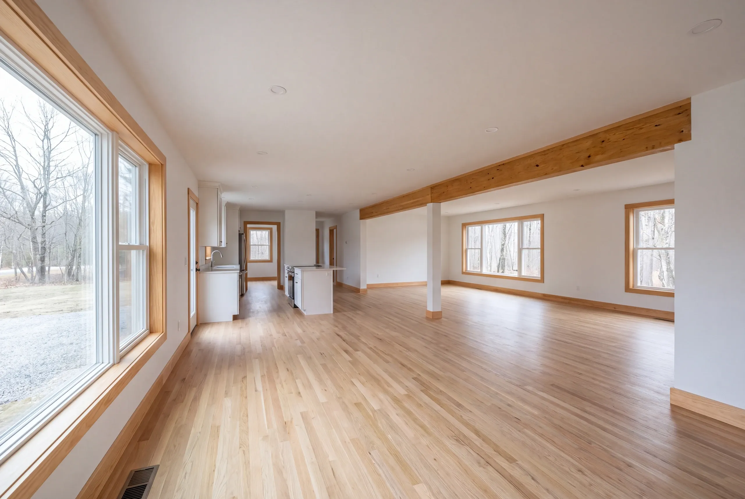 Home remodeling in Fairfield, ME opening up a split-level main floor