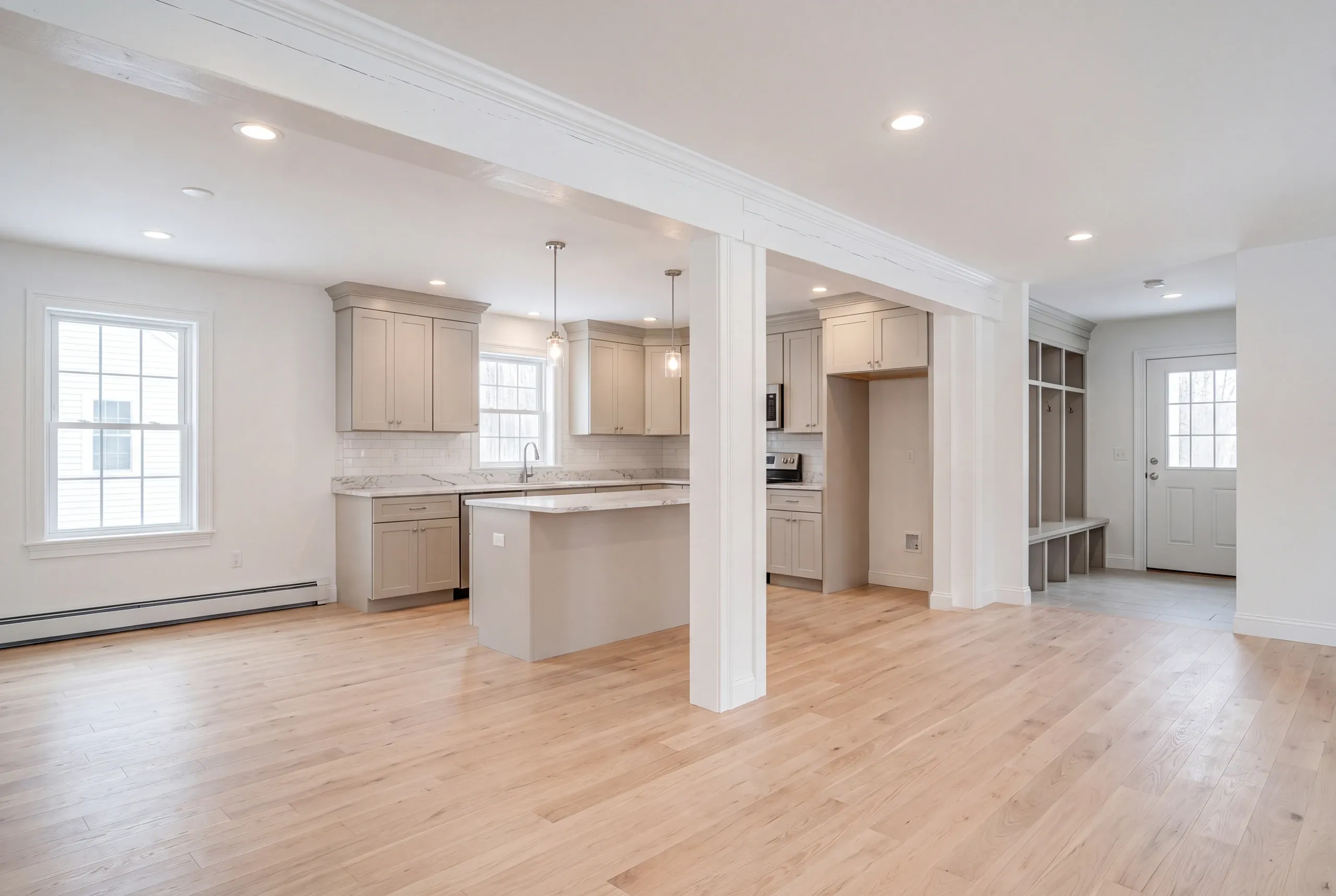 Home remodeling in Gardiner, ME combining a back kitchen, pantry and rear entry